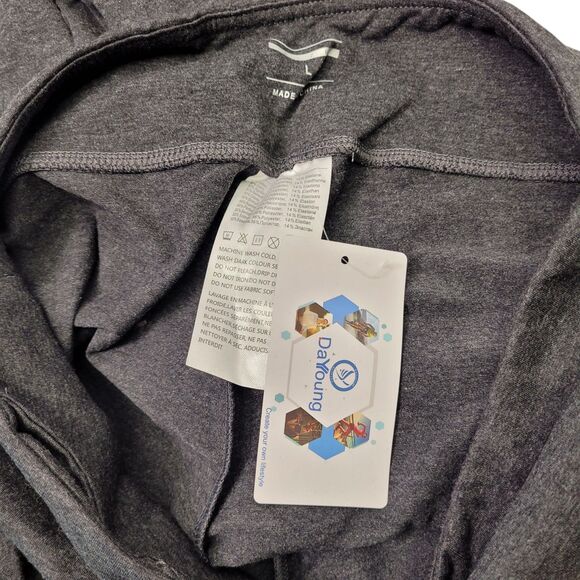 Women Bootcut Yoga High Waist Casual Pants Flare Leggings Gray Size Large - Picture 4 of 10